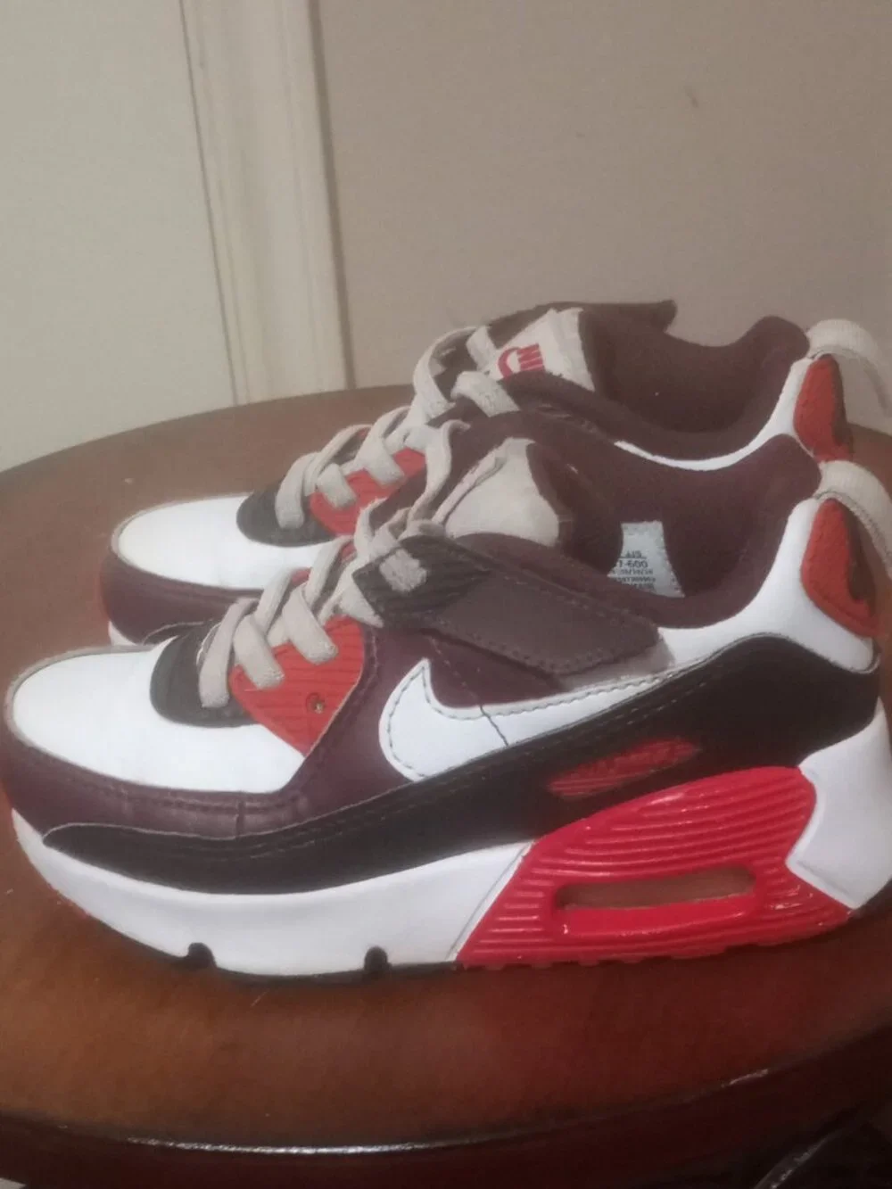 Nike Air Max 90 Easyon Burgundy Crush White Shoes Hf6357-600 Toddler Size 10C - Picture 9 of 12